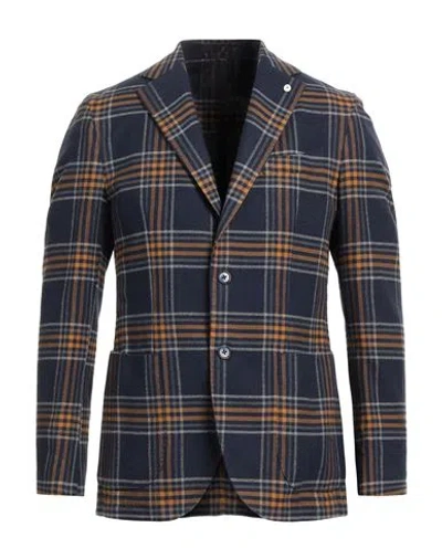 L.b.m 1911 L. B.m. 1911 Man Suit Jacket Navy Blue Size 36 Cotton