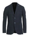 L.b.m 1911 L. B.m. 1911 Man Blazer Navy Size 38 Cotton, Linen, Mohair Wool In Blue