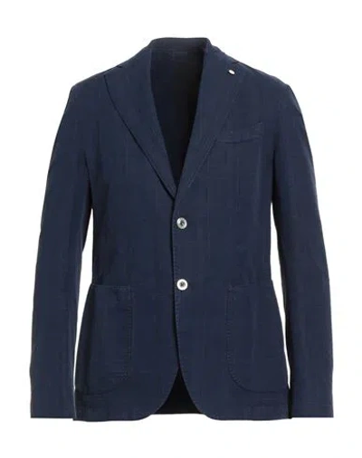 L.b.m 1911 L. B.m. 1911 Man Blazer Navy Size 40 Cotton, Linen, Polyamide In Blue