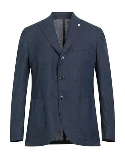 L.b.m 1911 L. B.m. 1911 Man Blazer Navy Size 40 Wool In Blue