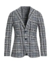 L.b.m 1911 L. B.m. 1911 Man Blazer Navy Size 42 Cotton, Acrylic, Polyester, Virgin Wool In Gray
