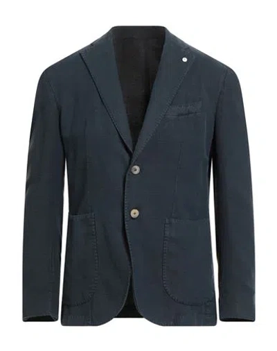 L.b.m 1911 L. B.m. 1911 Man Blazer Navy Size 42 Cotton, Linen In Blue