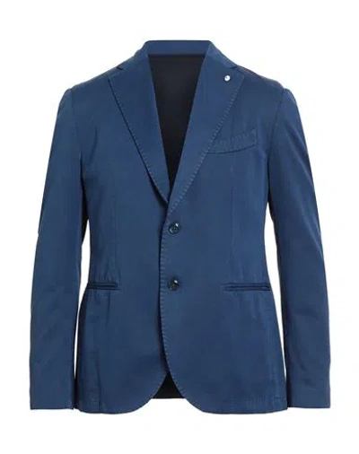 L.b.m 1911 L. B.m. 1911 Man Blazer Navy Size 42 Cotton, Polyamide In Blue