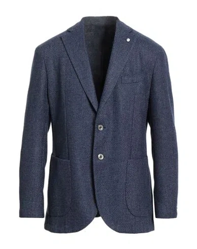 L.b.m 1911 L. B.m. 1911 Man Blazer Navy Size 42 Wool, Polyester In Blue