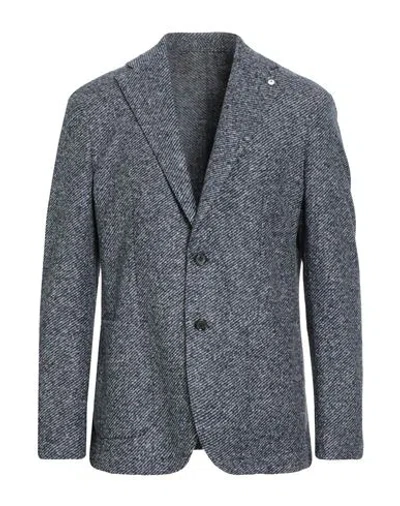 L.b.m 1911 L. B.m. 1911 Man Blazer Navy Size 44 Cotton, Acrylic, Polyester, Virgin Wool In Gray