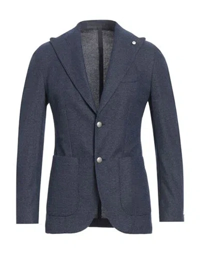 L.b.m 1911 L. B.m. 1911 Man Blazer Navy Size 44 Polyester, Cotton In Blue