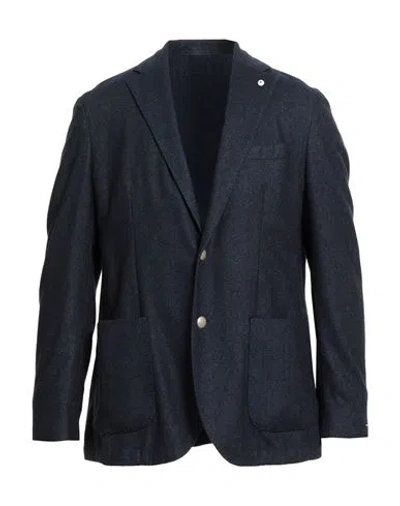 L.b.m 1911 L. B.m. 1911 Man Blazer Navy Size 44 Virgin Wool, Polyester, Cashmere In Blue