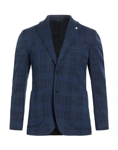 L.b.m 1911 L. B.m. 1911 Man Blazer Navy Size 46 Cotton, Polyamide In Blue