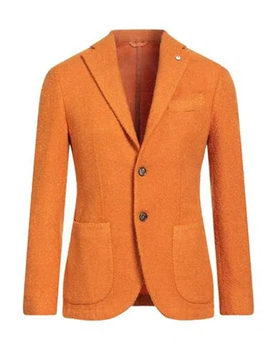 L.b.m 1911 L. B.m. 1911 Man Blazer Orange Size 38 Wool, Acrylic