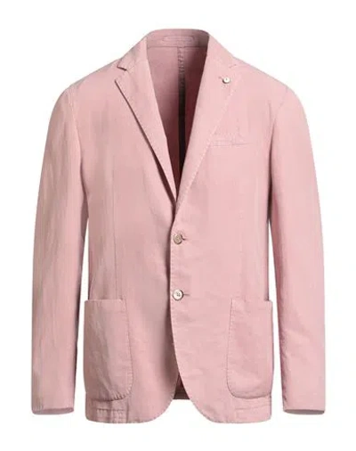 L.b.m 1911 L. B.m. 1911 Man Blazer Pink Size 40 Lyocell, Linen, Cotton