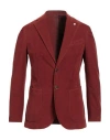 L.b.m 1911 L. B.m. 1911 Man Blazer Brick Size 44 Cotton, Cashmere In Red