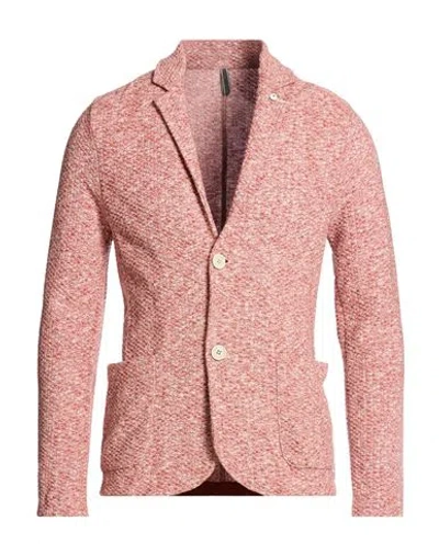 L.b.m 1911 L. B.m. 1911 Man Blazer Rust Size 38 Cotton, Linen In Pink
