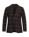 L.b.m 1911 L. B.m. 1911 Man Blazer Rust Size 42 Acrylic, Virgin Wool, Polyester In Black