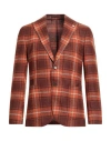 L.b.m 1911 L. B.m. 1911 Man Blazer Rust Size 42 Virgin Wool In Red
