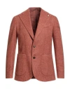 L.b.m 1911 L. B.m. 1911 Man Blazer Rust Size 44 Wool, Polyester In Red