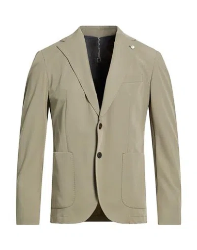 L.b.m 1911 L. B.m. 1911 Man Blazer Sage Green Size 40 Polyamide, Elastane