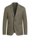 L.b.m 1911 L. B.m. 1911 Man Blazer Sage Green Size 42 Cotton, Linen, Elastane