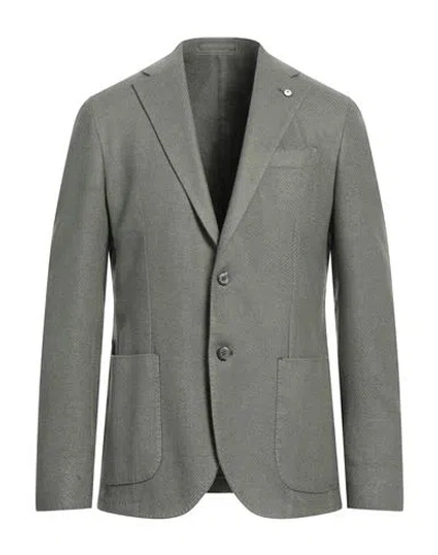 L.b.m 1911 L. B.m. 1911 Man Blazer Sage Green Size 40 Virgin Wool, Polyester