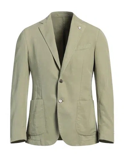 L.b.m 1911 L. B.m. 1911 Man Blazer Sage Green Size 44 Lyocell, Linen, Cotton