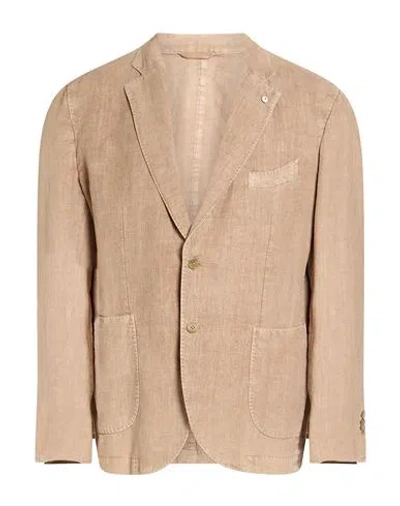 L.b.m 1911 L. B.m. 1911 Man Blazer Sand Size 40 Linen
