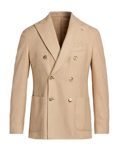 L.b.m 1911 L. B.m. 1911 Man Blazer Sand Size 40 Virgin Wool, Polyester, Cashmere In Beige