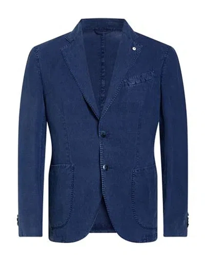 L.b.m 1911 L. B.m. 1911 Man Blazer Slate Blue Size 36 Linen