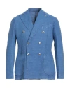 L.b.m 1911 L. B.m. 1911 Man Blazer Slate Blue Size 38 Linen