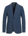 L.b.m 1911 L. B.m. 1911 Man Blazer Slate Blue Size 40 Cotton, Linen, Mohair Wool