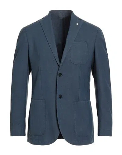 L.b.m 1911 L. B.m. 1911 Man Blazer Slate Blue Size 40 Virgin Wool