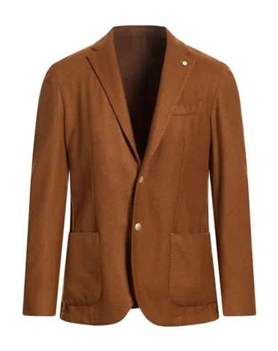 L.b.m 1911 L. B.m. 1911 Man Blazer Tan Size 40 Virgin Wool, Polyamide, Cashmere In Brown