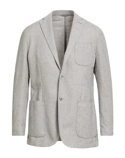L.b.m 1911 L. B.m. 1911 Man Blazer Taupe Size 46 Cotton, Polyester, Polyamide In Gray