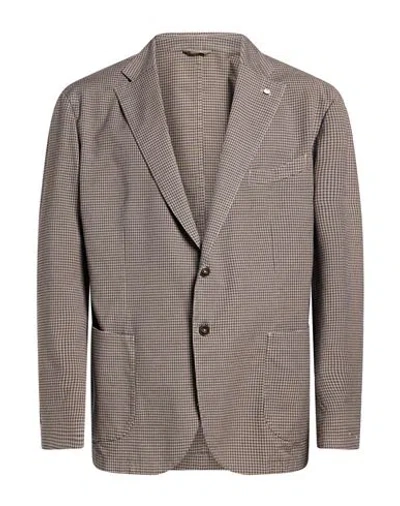 L.b.m 1911 L. B.m. 1911 Man Blazer Taupe Size 48 Cotton, Elastane, Polyester In Grey