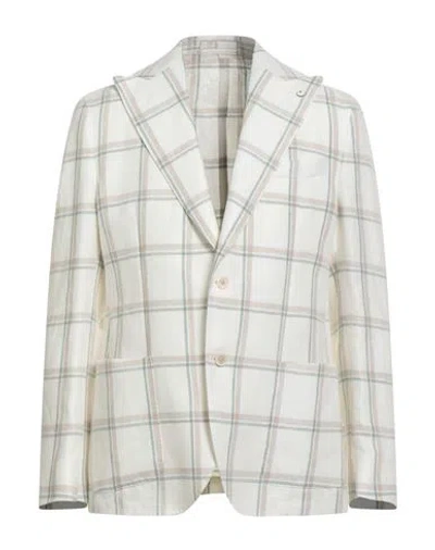 L.b.m 1911 L. B.m. 1911 Man Blazer White Size 40 Linen