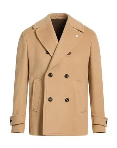 L.b.m 1911 L. B.m. 1911 Man Coat Beige Size 38 Wool, Nylon In Neutral