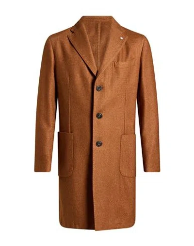 L.b.m 1911 L. B.m. 1911 Man Coat Brown Size 40 Cashmere, Polyester