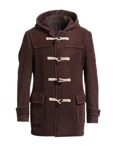 L.b.m 1911 L. B.m. 1911 Man Coat Chocolate Brown Size 42 Virgin Wool, Polyamide