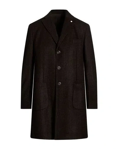 L.b.m 1911 L. B.m. 1911 Man Coat Dark Brown Size 42 Polyester, Acrylic, Wool