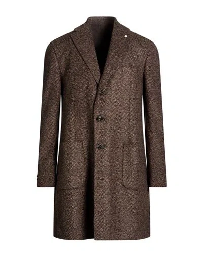 L.b.m 1911 L. B.m. 1911 Man Coat Dark Brown Size 44 Polyester, Acrylic, Virgin Wool