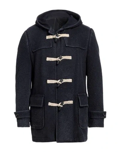 L.b.m 1911 L. B.m. 1911 Man Coat Navy Size 46 Virgin Wool, Polyamide In Navy Blue