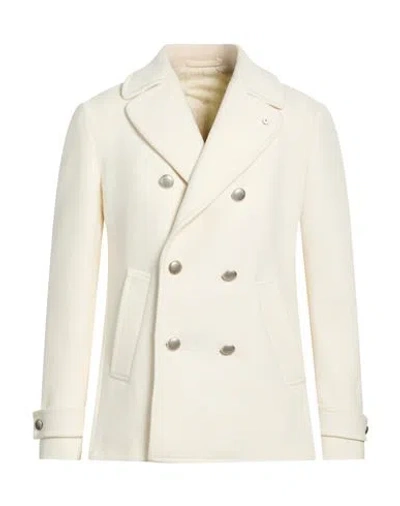 L.b.m 1911 L. B.m. 1911 Man Coat Off White Size 38 Wool, Polyamide