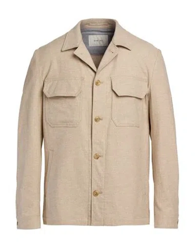 L.b.m 1911 L. B.m. 1911 Man Jacket Beige Size 42 Cotton, Elastane In Animal Print