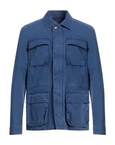 L.b.m 1911 L. B.m. 1911 Man Jacket Blue Size 44 Cotton, Polyurethane