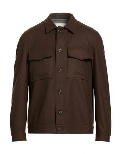 L.b.m 1911 L. B.m. 1911 Man Jacket Dark Brown Size 40 Virgin Wool, Polyamide