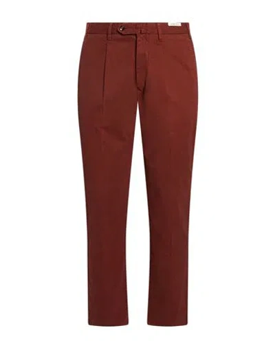 L.b.m 1911 L. B.m. 1911 Man Pants Brick Size 34 Cotton, Elastane In Burgundy