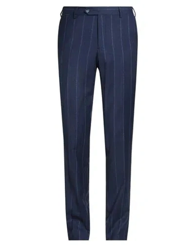 L.b.m 1911 L. B.m. 1911 Man Pants Navy Size 36 Virgin Wool, Elastane In Blue