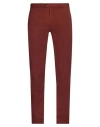 L.b.m 1911 L. B.m. 1911 Man Pants Rust Size 36 Cotton, Linen, Elastane In Red