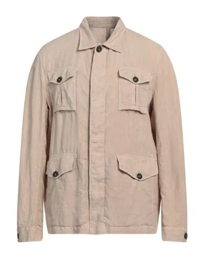 L.b.m 1911 L. B.m. 1911 Man Shirt Sand Size 42 Linen In Beige