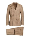 L.b.m 1911 L. B.m. 1911 Man Suit Beige Size 40 Virgin Wool, Elastane