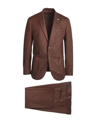 L.b.m 1911 L. B.m. 1911 Man Suit Brown Size 42 Virgin Wool