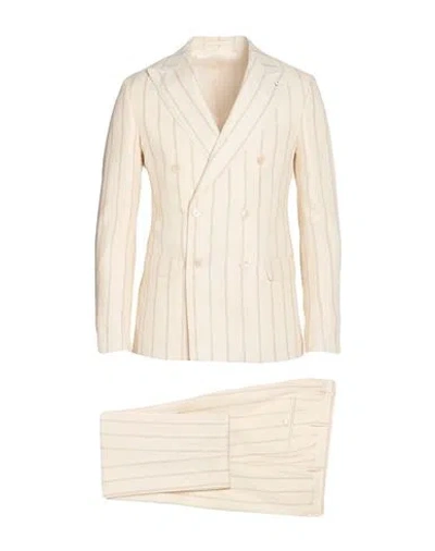 L.b.m 1911 L. B.m. 1911 Man Suit Ivory Size 44 Linen, Virgin Wool In White